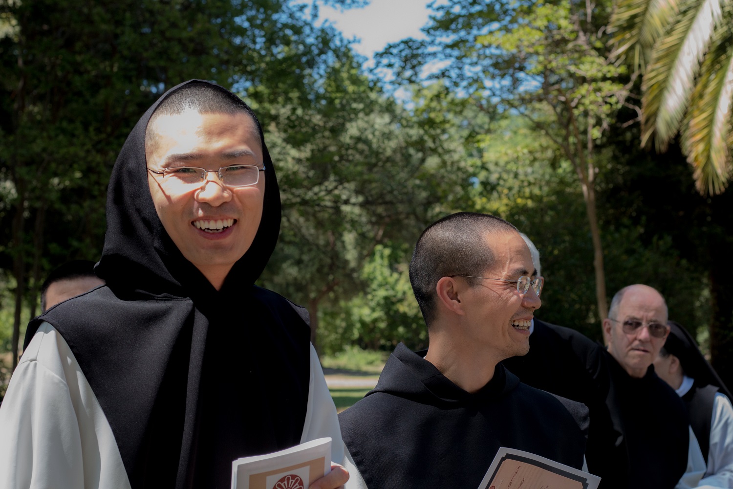 Abbey of Our Lady of New Clairvaux monks smiling